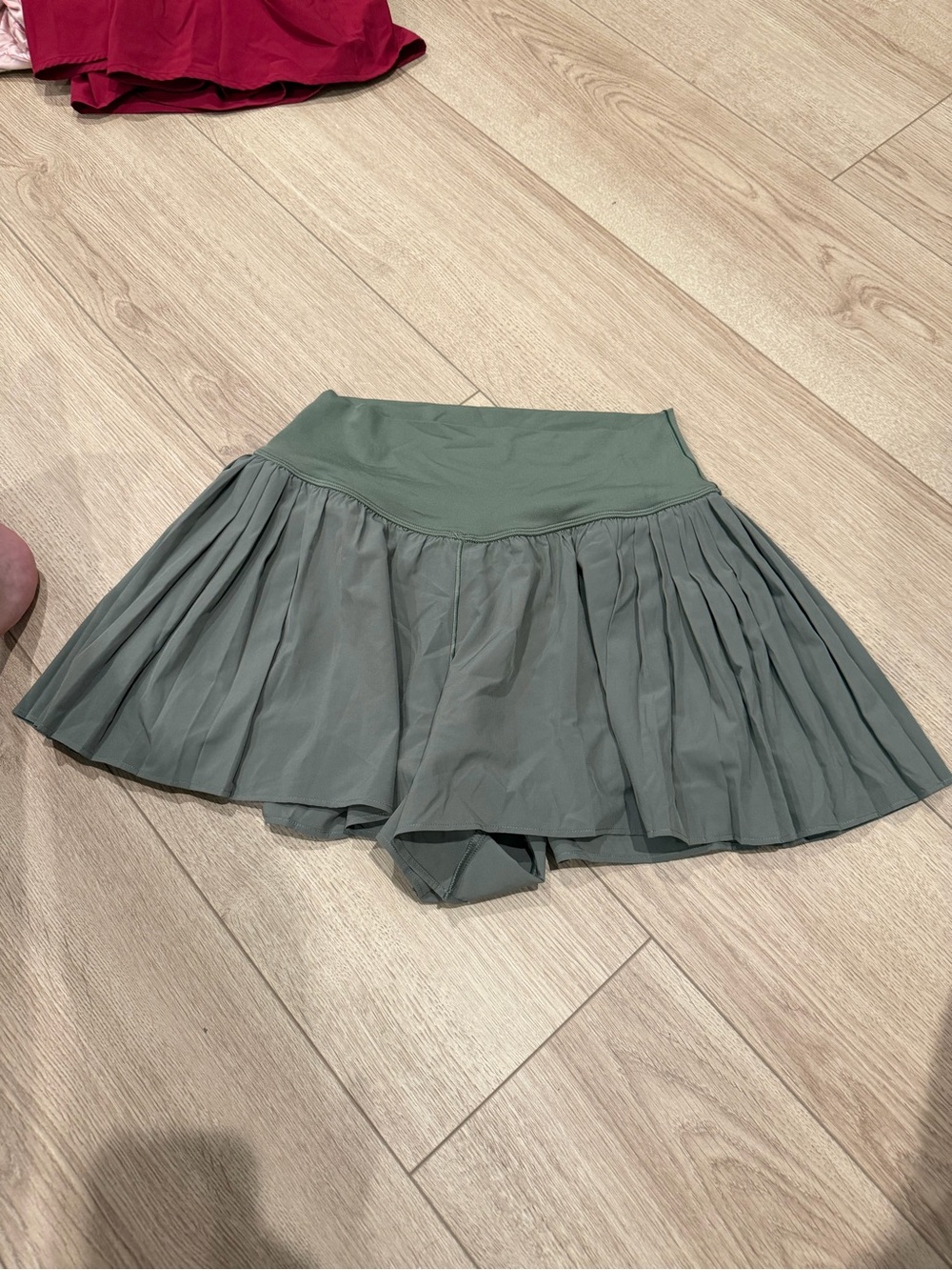 aerie Olive Green Pleated Skort